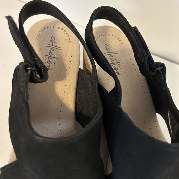 Clarks Collection Shoes Womens Size 11 Wedge Sandals Cork Heel Ultimate Comfort - Picture 4 of 12
